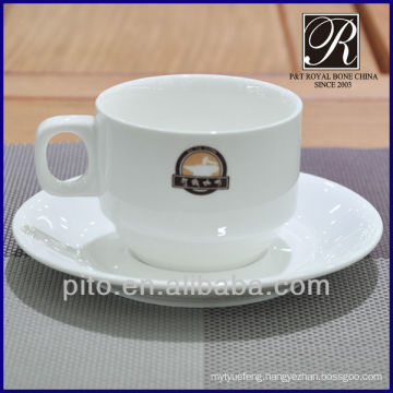 P&Tporcelain customized logo coffee cup and saucer
